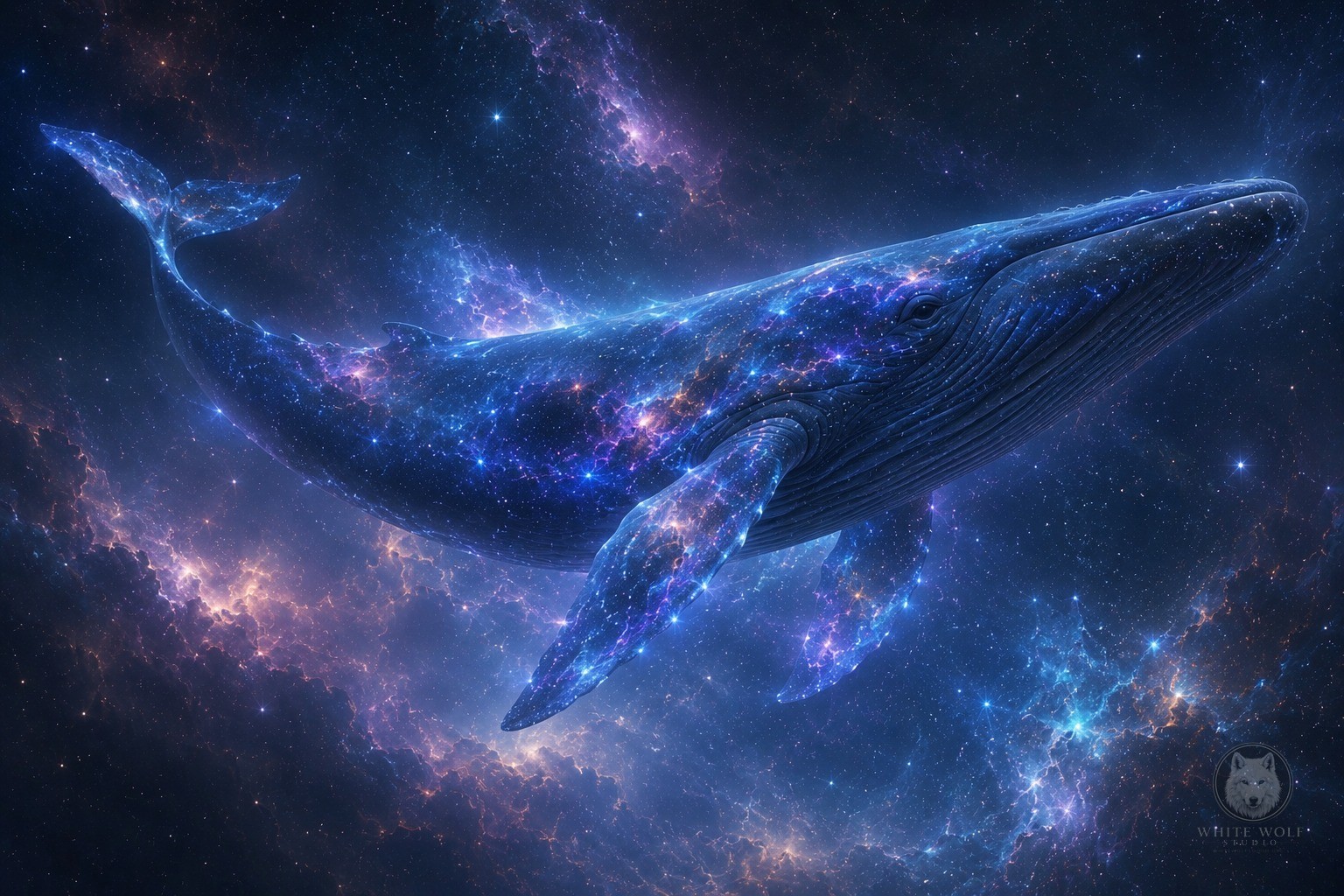 Cosmic Whale II - White Wolf Studio