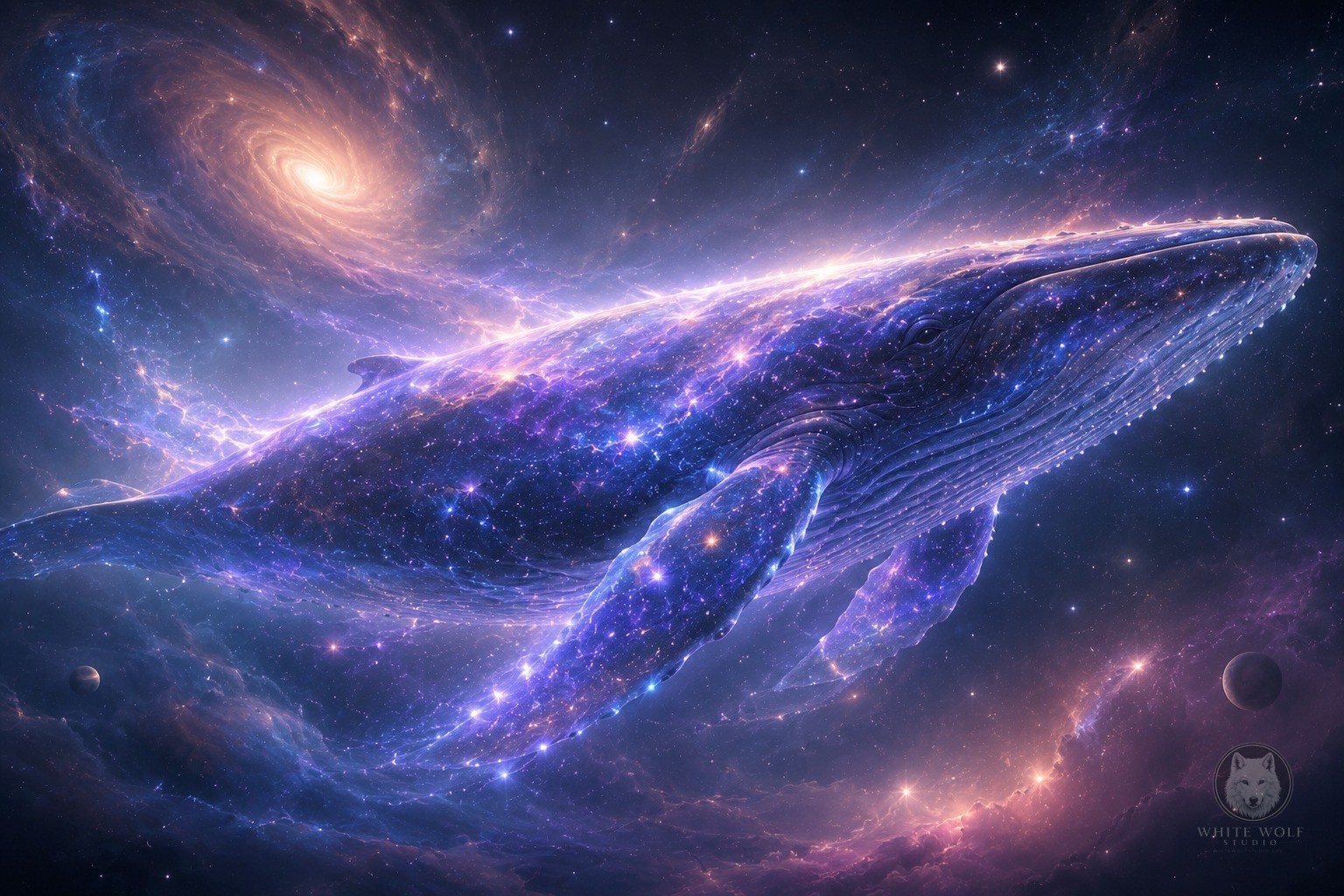 Starfield Whale I - White Wolf Studio